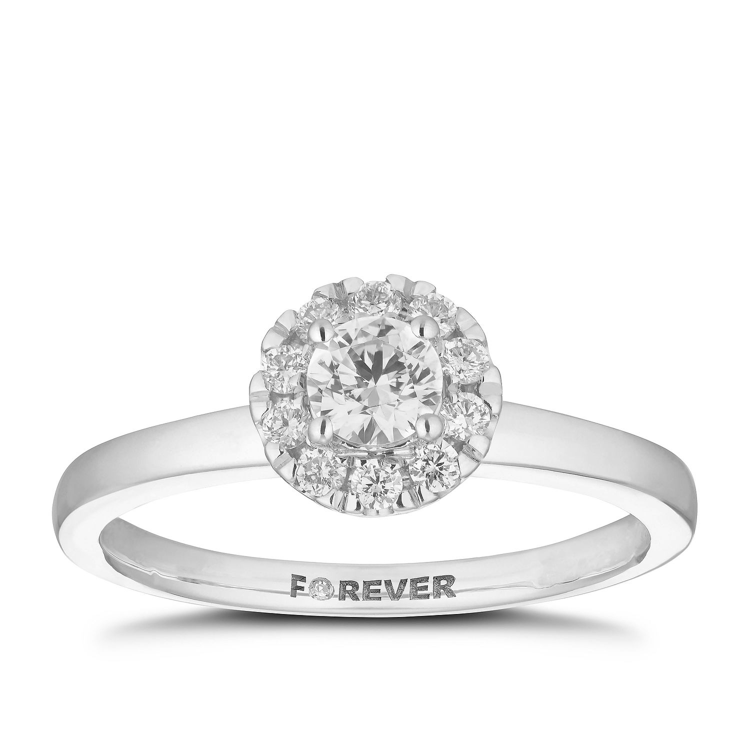 18ct White Gold 2/5ct Forever Diamond 