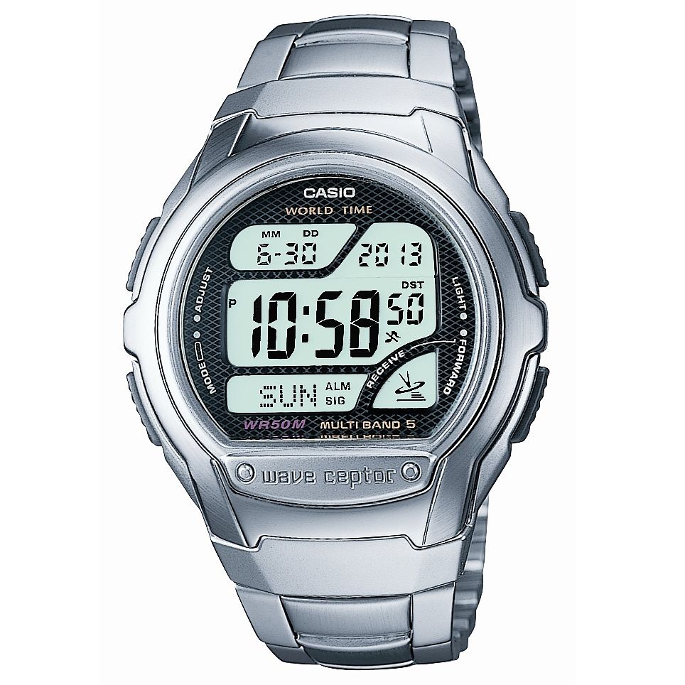 steel digital watch