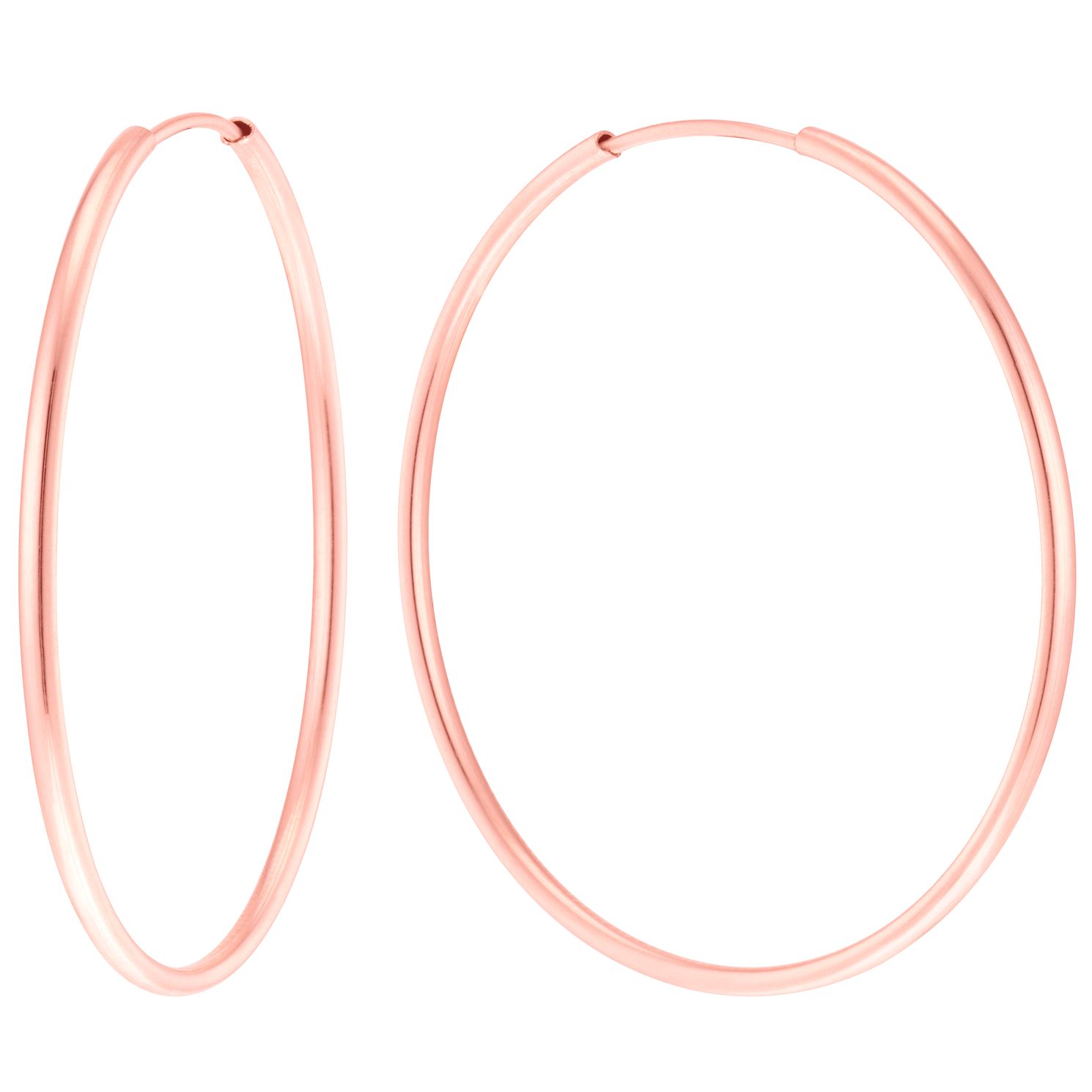 9ct Rose Gold Hoop Earrings | H.Samuel