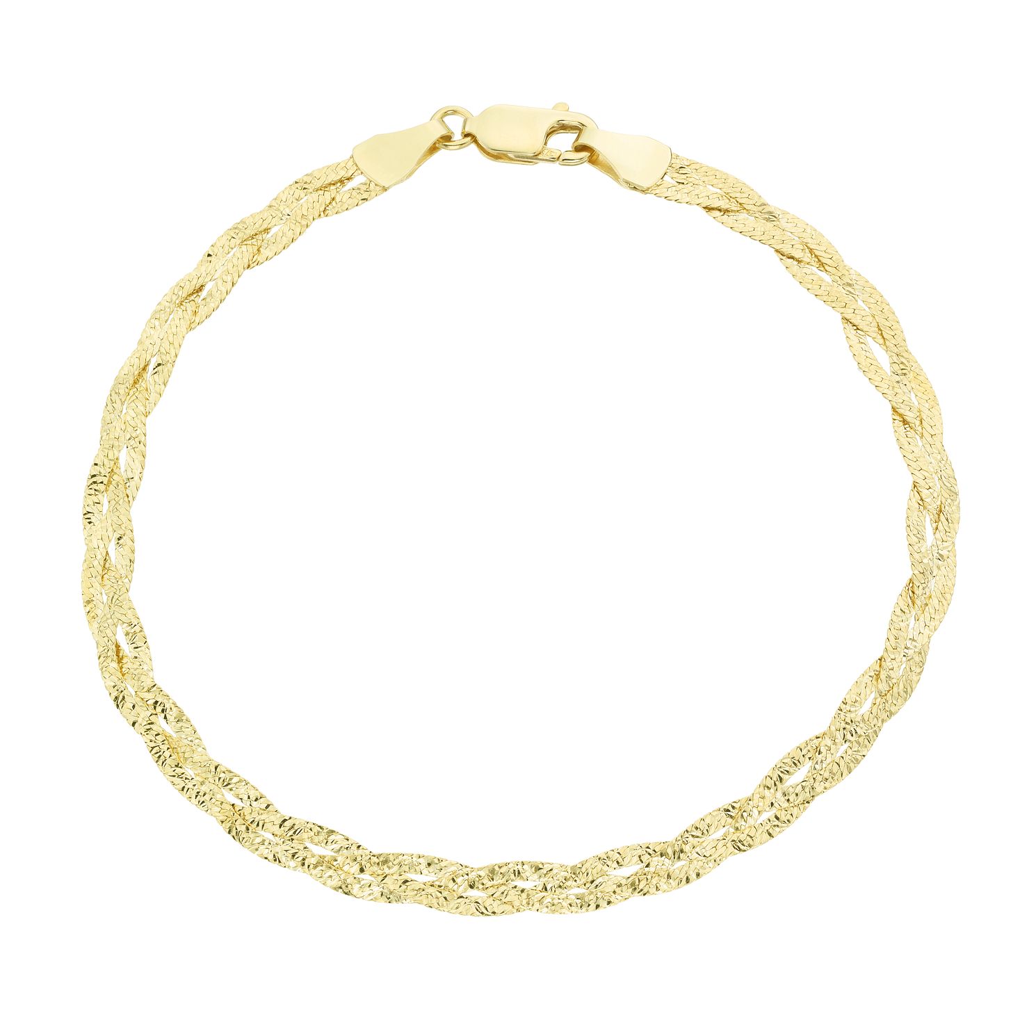 9ct Yellow Gold Herringbone Bracelet | H.Samuel