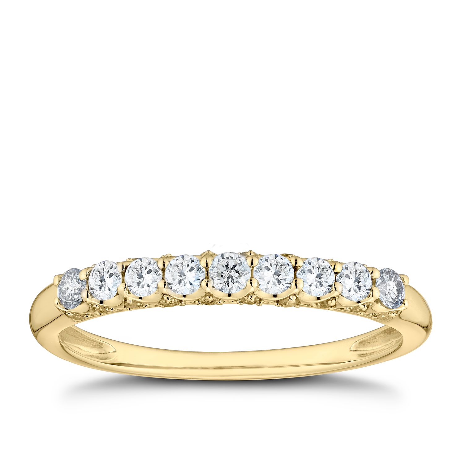 9ct Yellow Gold 1/3ct Diamond Eternity Ring | H.Samuel