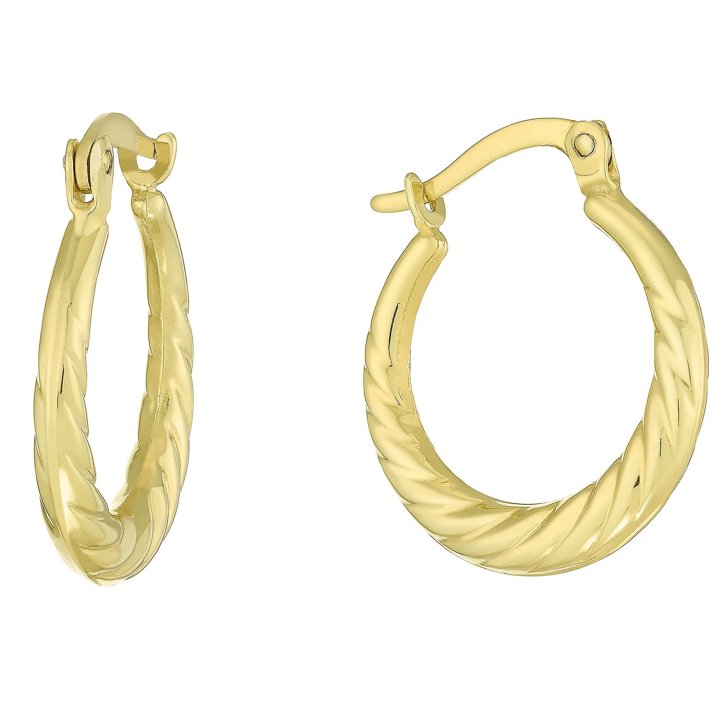 Together Silver & 9ct Bonded Gold Creole Earrings | H.Samuel