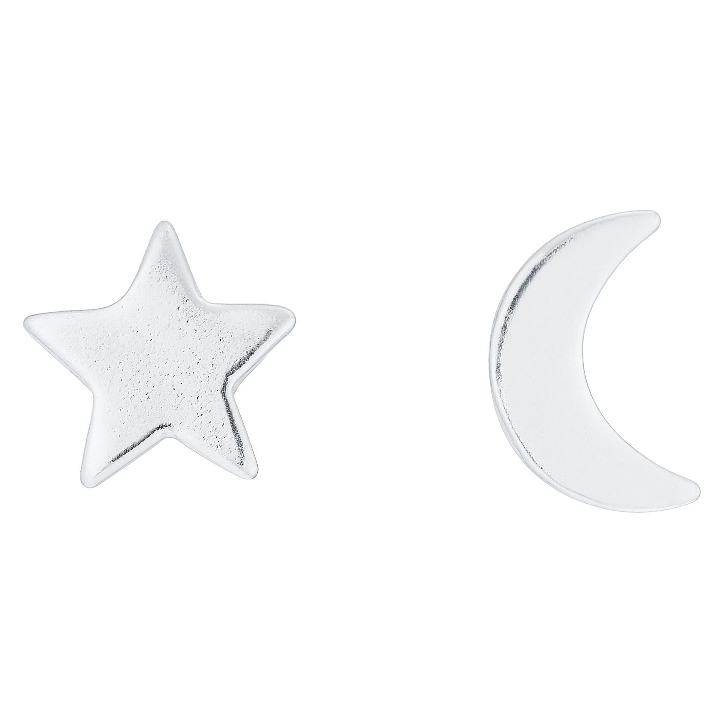 mismatched moon and star earrings