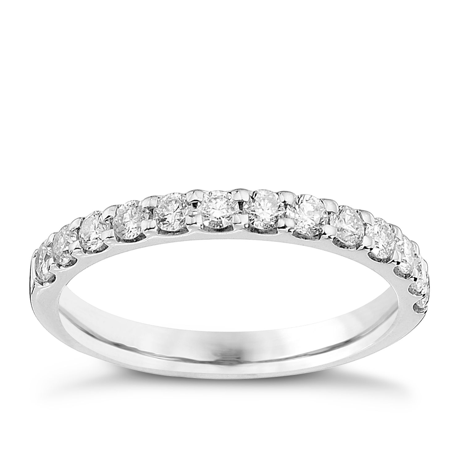 9ct white gold diamond full eternity ring