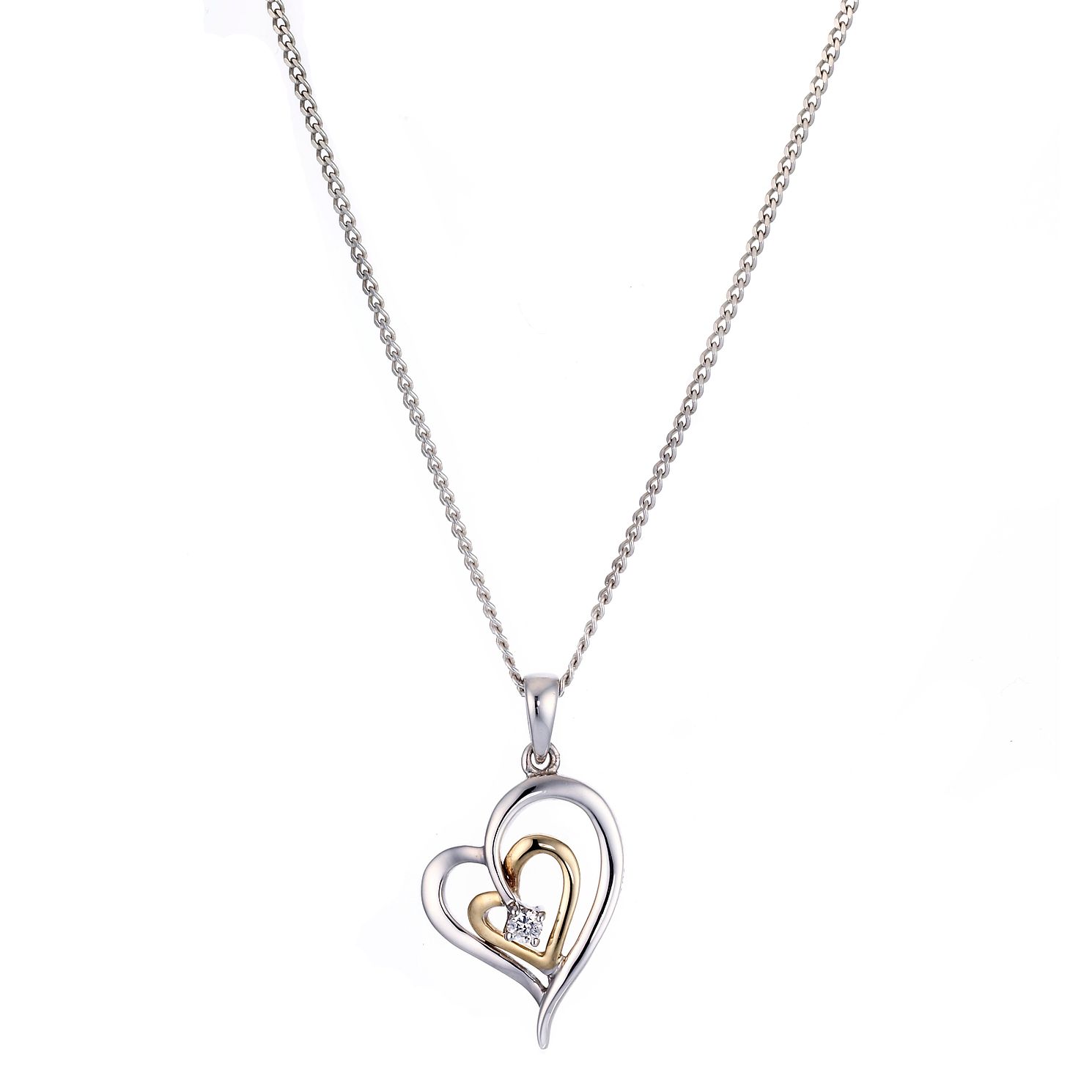 h samuel gold heart necklace