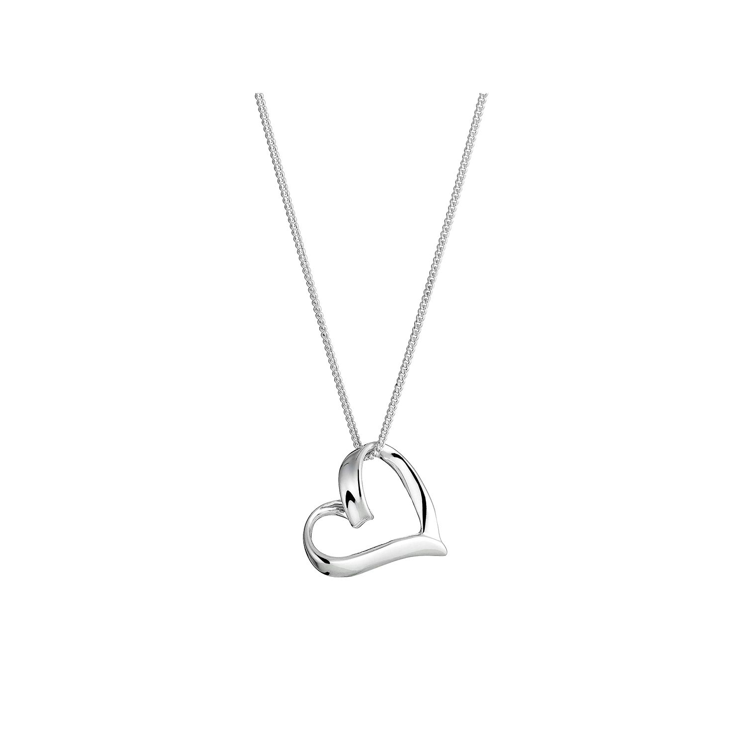 Sterling Silver Heart Pendant | H.Samuel