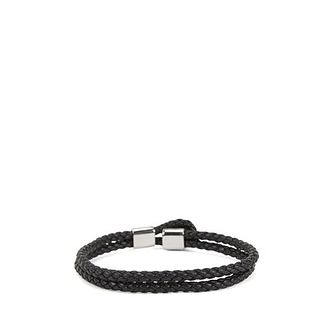 boss men's leather bracelet