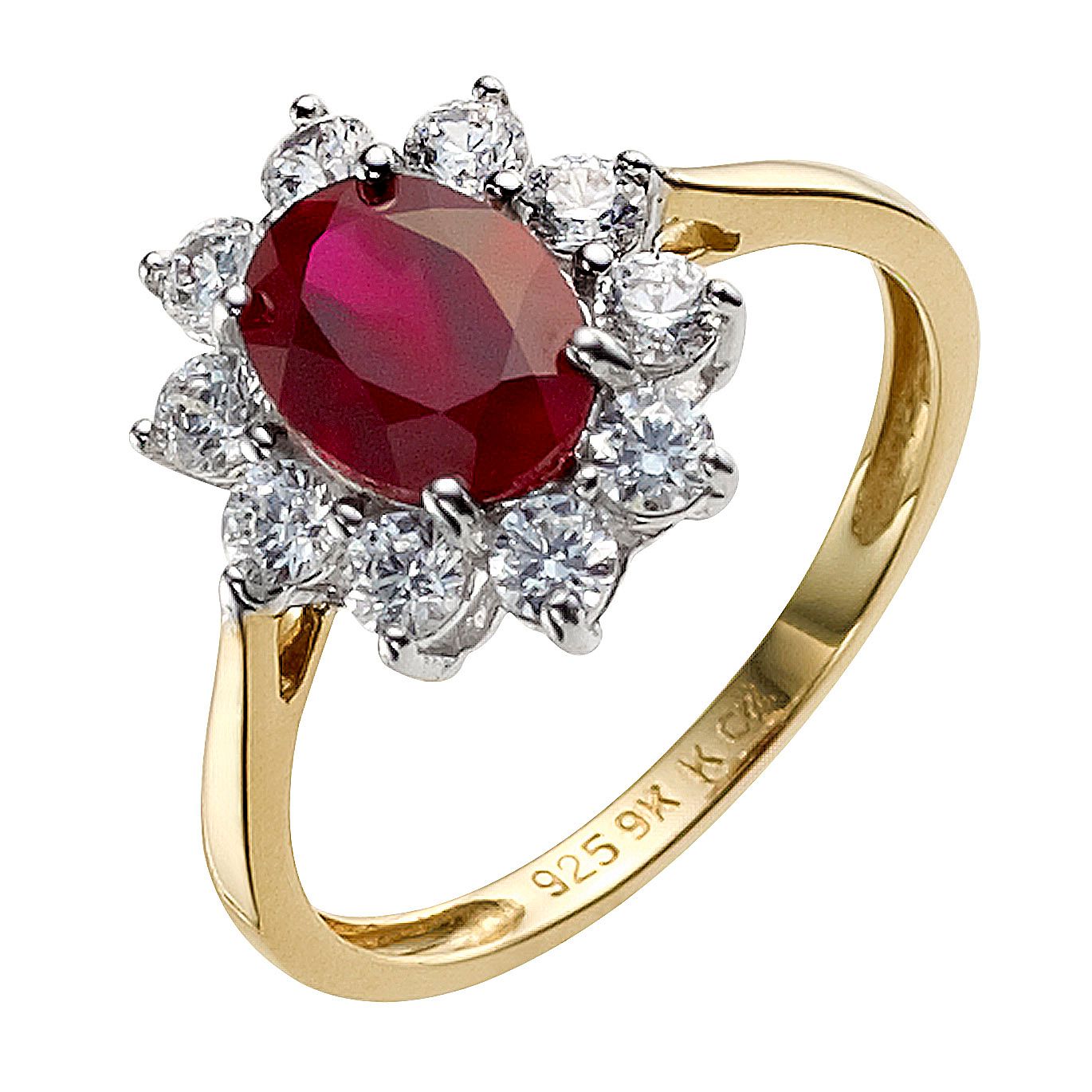 cz ruby rings