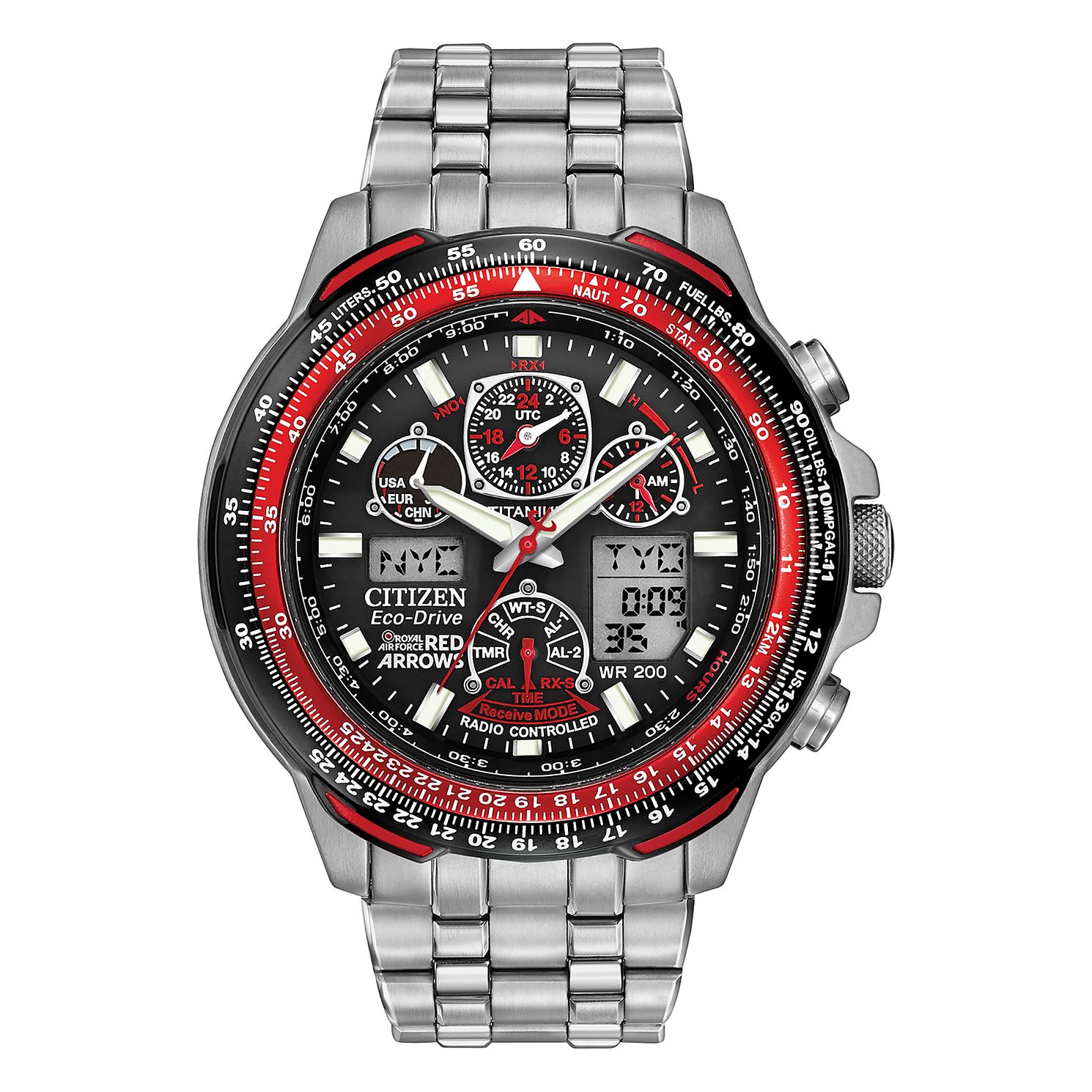 Citizen Eco-Drive Red Arrows Skyhawk Titanium Bracelet Watch