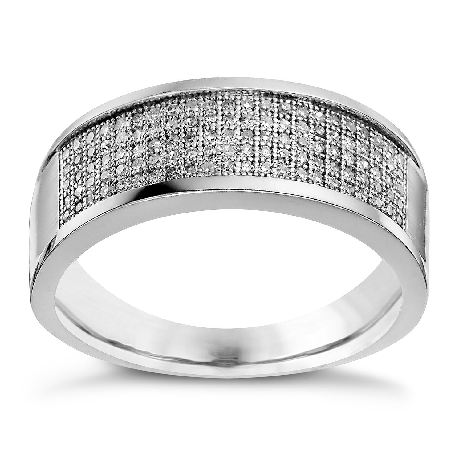 mens pave diamond rings