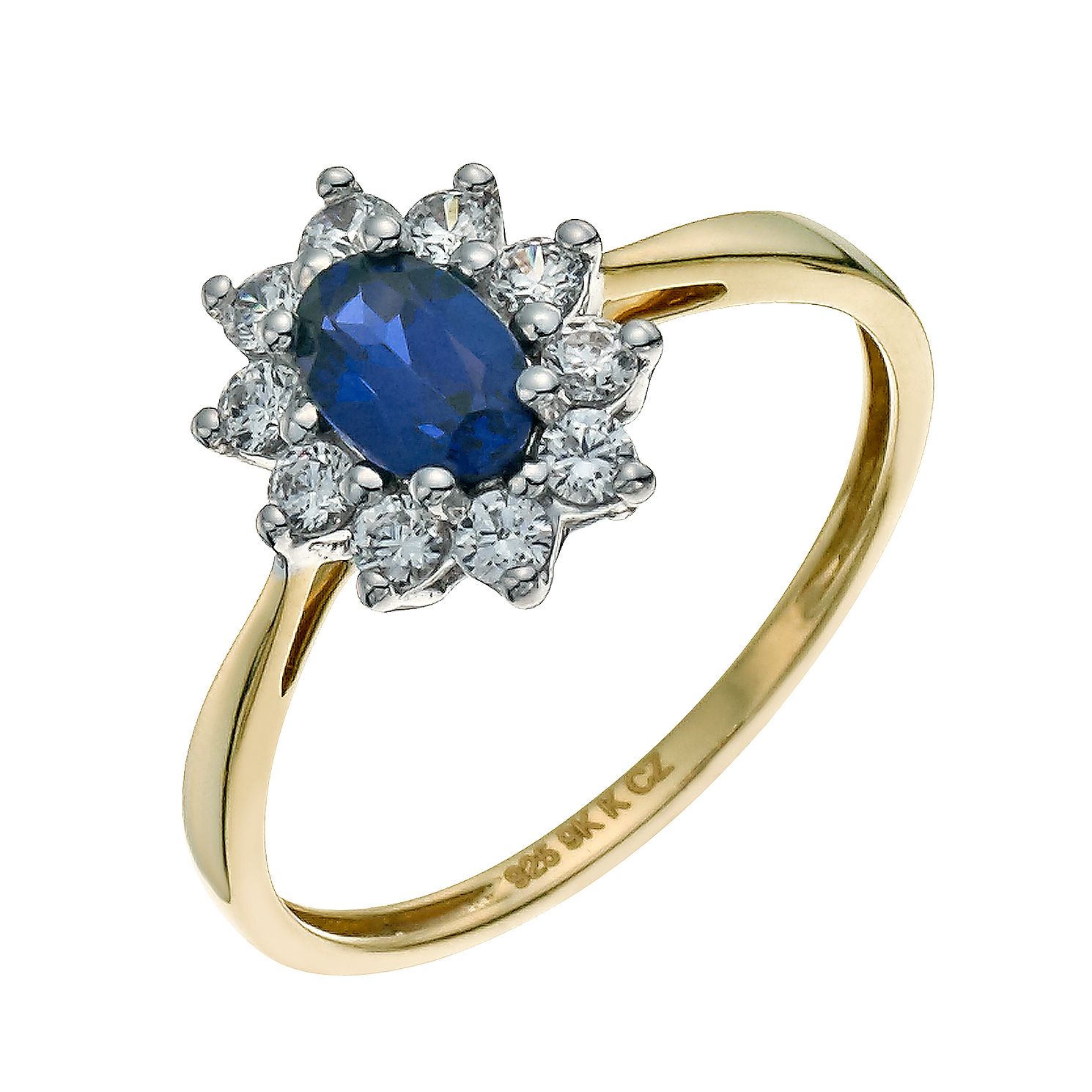 cz sapphire engagement rings