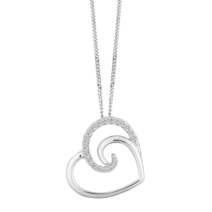 9ct Rose Gold Double Heart Pendant 
