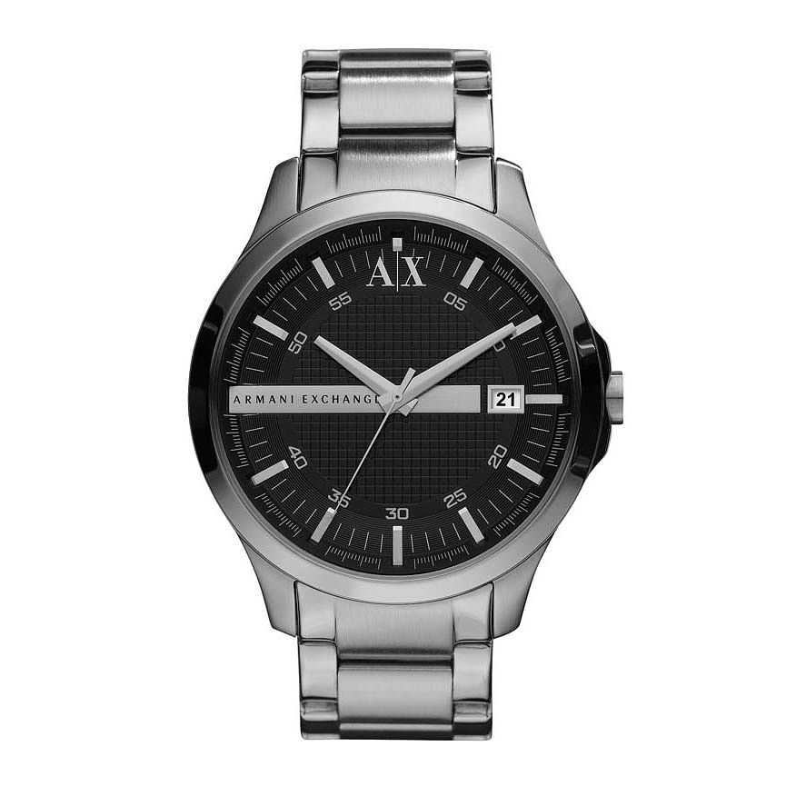 armani black metal watch