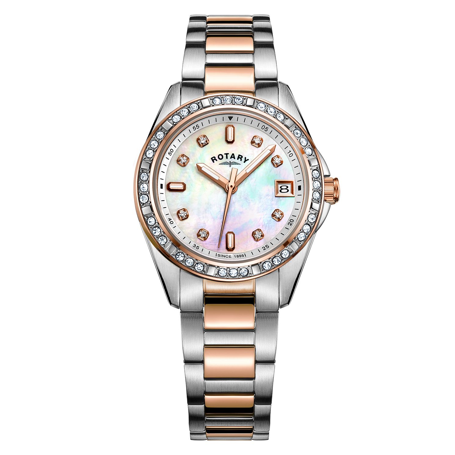 Rotary Ladies' Two-Tone Rose Gold Tone Bracelet Watch | H  