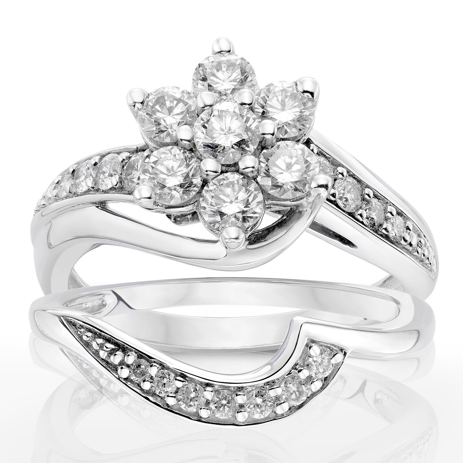 1ct diamond bridal set